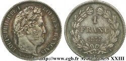 1 franc Louis-Philippe, couronne de chêne 1837 Paris F.210/55