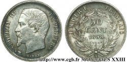 50 centimes Napoléon III, tête nue 1858 Paris F.187/9