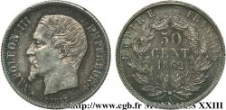 50 centimes Napoléon III, tête nue 1862 Paris F.187/16