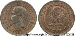 Deux centimes Napoléon III, tête nue, petit D et petit lion 1853 Lyon F.107/5 SPL