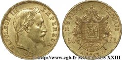50 francs or Napoléon III, tête laurée 1865 Paris F.548/5