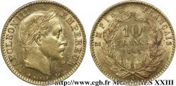 10 francs or Napoléon III, tête laurée 1865 Paris F.507A/9