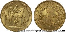 20 francs génie, Troisième république 1871 Paris F.533/1 SUP
