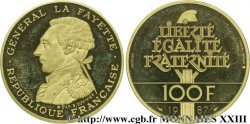 Piéfort de 100 francs en or La Fayette Brillant Universel 1987 Pessac F.455/2P