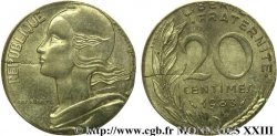 20 centimes Marianne, frappe fautée sur flan de 10 centimes Marianne 1983 Pessac F.156/23 var. SPL
