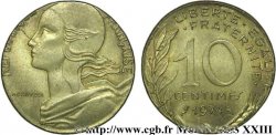 Frappe fautée de 10 centimes Marianne sur flan de 5 centimes Marianne 1974 Pessac F.144/14 var.