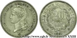 RÉPUBLIQUE DE LA GUYANE INDÉPENDANTE Essai de 20 centimes 1887 Bruxelles ?