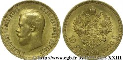 RUSSIE - NICOLAS II 10 roubles or 1900 Saint-Pétersbourg TTB