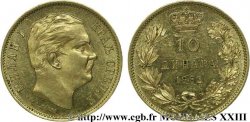 ROYAUME DE SERBIE - MILAN IV OBRÉNOVITCH 10 dinara or 1882 Vienne