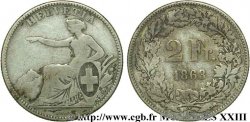 SUISSE - CONFÉDÉRATION HELVÉTIQUE 2 francs 1863 Berne