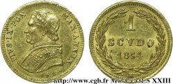 ITALIE - ÉTATS DU PAPE - PIE IX (Jean-Marie Mastai Ferretti) 1 scudo or 1854 Rome