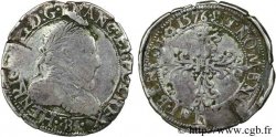 HENRI III Demi-franc au col plat 1576 Rouen
