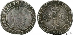 HENRI III Demi-franc au col plat 1587 Lyon