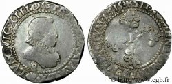 LOUIS XIII Demi-franc au buste adolescent de Rouen 1615 Rouen