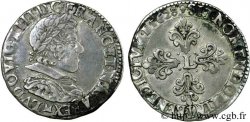LOUIS XIII LE JUSTE Demi-franc au buste juvénile lauré au petit col plat 1628 Toulouse TTB