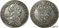 LOUIS XIII LE JUSTE Écu, buste drapé et cuirassé (2e buste de Jean Warin) 1643 Lyon TTB/TTB+