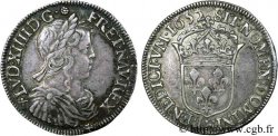 LOUIS XIV LE GRAND OU LE ROI SOLEIL Demi-écu à la mèche longue 1652 Angers TTB