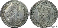 LOUIS XIV LE GRAND OU LE ROI SOLEIL Quart d écu à la mèche longue 1651 Rennes