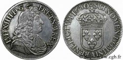 LOUIS XIV THE SUN KING Demi-écu à la cravate dit du Parlement 1680 Paris