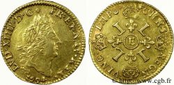 LOUIS XIV LE GRAND OU LE ROI SOLEIL Demi-louis d or aux quatre L 1694 Tours