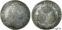 LOUIS XIV LE GRAND OU LE ROI SOLEIL Écu aux trois couronnes 1709 Nantes