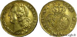 LOUIS XV DIT LE BIEN AIMÉ Double louis d’or aux écus ovales, tête ceinte d’un bandeau 1766 Orléans