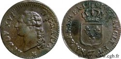 LOUIS XVI (MONARQUE CONSTITUTIONNEL) Sol dit “à l écu” 1791 Lille