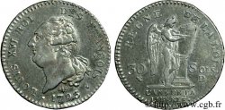 LOUIS XVI (MONARQUE CONSTITUTIONNEL) 30 sols dit au génie , type FRANÇOIS 1793 Lyon