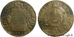 CONVENZIONE NAZIONALE 1 sol dit à la table de loi 1793 Strasbourg