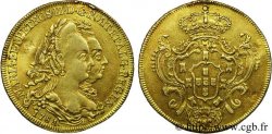 BRÉSIL - MARIE Ire et PIERRE III Peça ou 4 escudos en or 1781 Rio de Janeiro