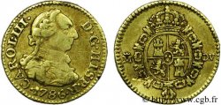 ESPAGNE - ROYAUME D ESPAGNE - CHARLES III Demi-escudo en or, 3e type 1786 Madrid, M couronnée