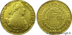ESPAGNE - ROYAUME D ESPAGNE - CHARLES IV 4 escudos en or 1792 Madrid