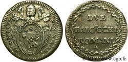 ITALIE - ÉTATS DU PAPE - PIE VI (Jean-Ange Braschi) Deux Baiocchi 1795-1796 Rome