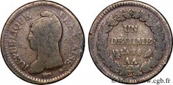 Un décime Dupré, grand module 1797 Metz F.129/6 B