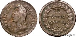 Un décime Dupré, modification du 2 décimes 1797 Paris F.127/5 TB