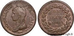 Un décime Dupré, grand module 1797 Lyon F.129/12 SUP