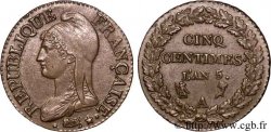 Cinq centimes Dupré, grand module 1797 Paris F.115/1 SUP
