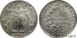 5 francs Union et Force, Union serré, avec glands intérieurs et gland extérieur 1800 Bayonne F.288/147