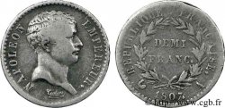 Demi-franc Napoléon empereur, “tête de nègre” 1807 Paris F.176/1