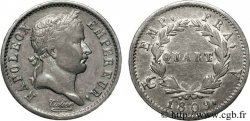 Quart de franc Napoléon Ier tête laurée, Empire français 1809 Paris F.162/1