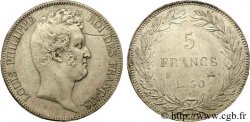 Essai de coins sur une 5 francs type Tiolier sans le I, tranche en creux 1830 Rouen F.313/2