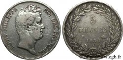 5 francs type Tiolier sans le I, tranche en creux 1830  Rouen F.313/2 S