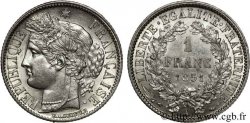 1 franc Cérès, IIe République 1851 Paris F.211/9 SUP