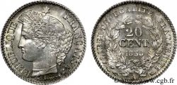 20 centimes Cérès Deuxième république, oreille haute 1850 Paris F.146/2