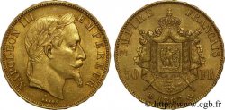 50 francs or Napoléon III, tête laurée 1867 Strasbourg F.548/9