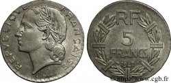 5 Francs Lavrillier en aluminium, fauté de frappe 1947 Paris F.339/9