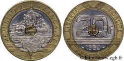 20 francs Mont Saint-Michel, 4 cannelures, V ouvert 1992 Pessac F.403/5 SUP