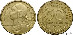 50 centimes Marianne, col à 4 plis 1962 Paris F.197/3