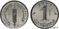 Essai-piéfort acier de 1 centime Épi 1961 Paris F.106/3P FDC