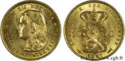 PAYS-BAS - ROYAUME DES PAYS-BAS - WILHELMINE 10 guldens or ou 10 florins 1er type 1897 Utrecht
